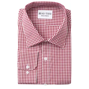 Wine Gingham Dress Shirt