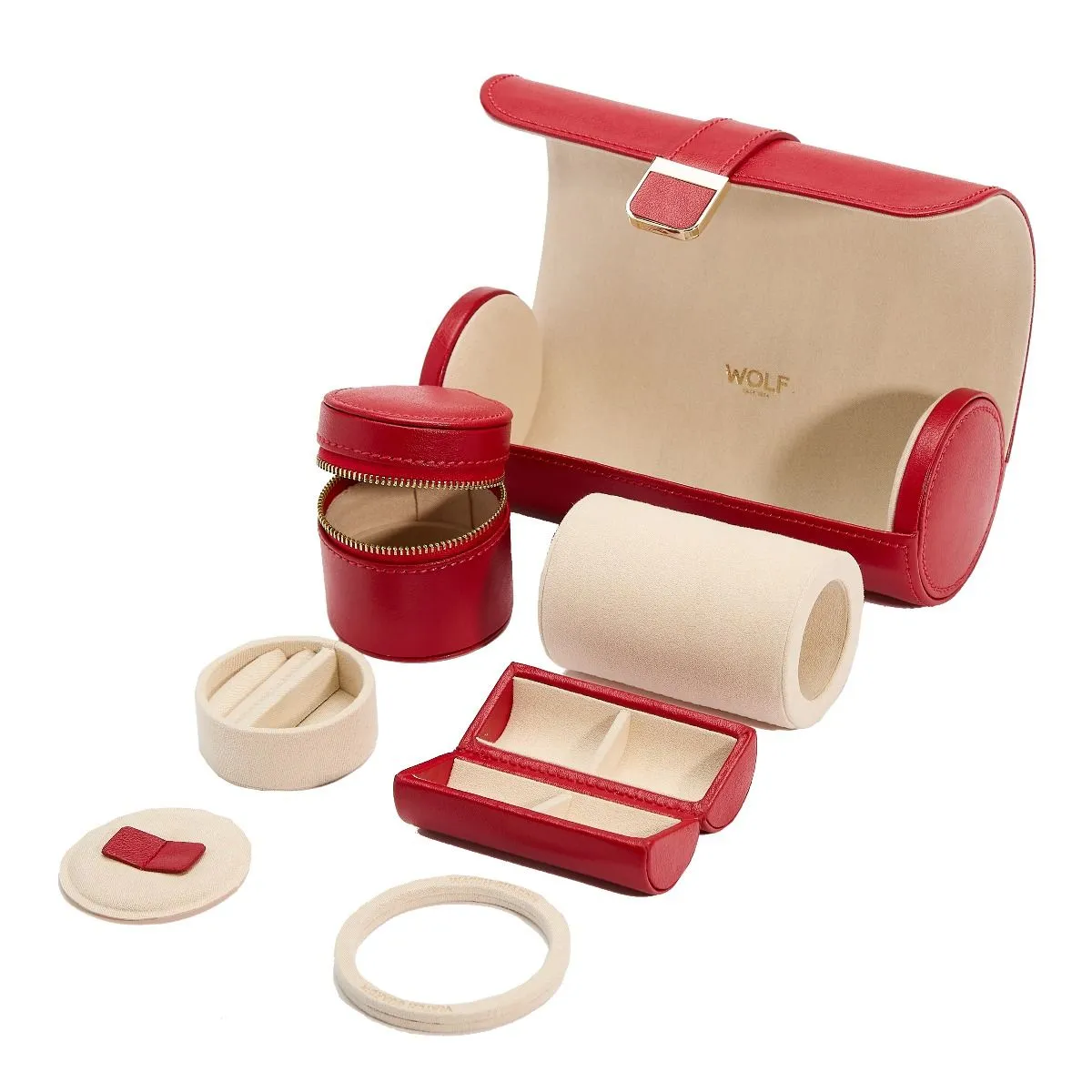 Wolf - Palermo Double Watch Jewelry Roll  | 213972