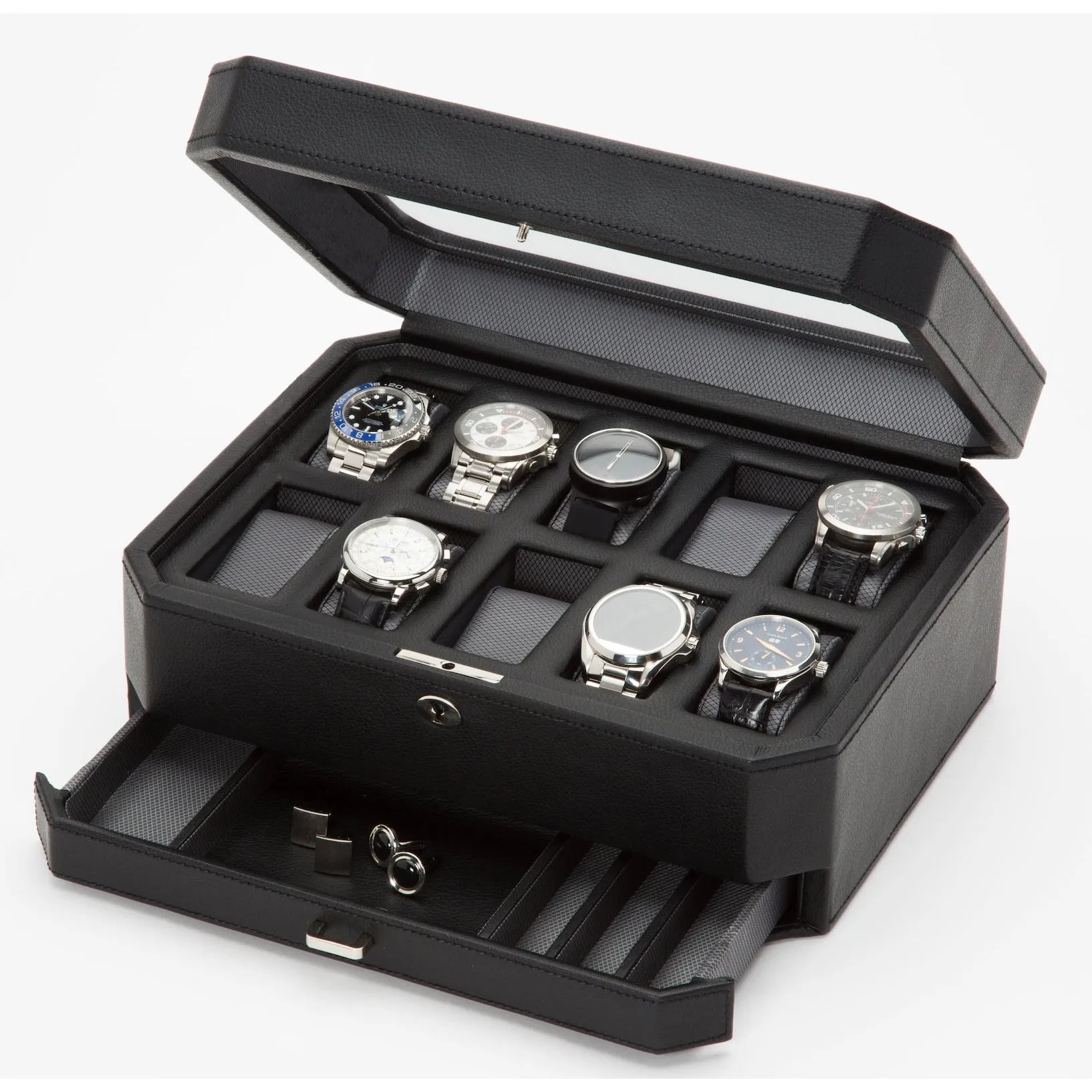 Wolf - Windsor 10-Unit Watch Box with Storage | 4586029