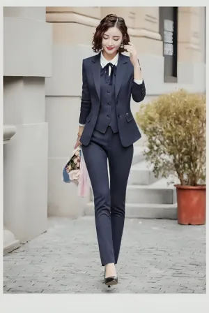 Women's Bespoke Slim Fit Purple Three-Piece Suit - Perfect for Weddings, Engagements, Winter & Party Wear
