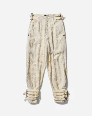 Women's Linen Belt Pants Ivory