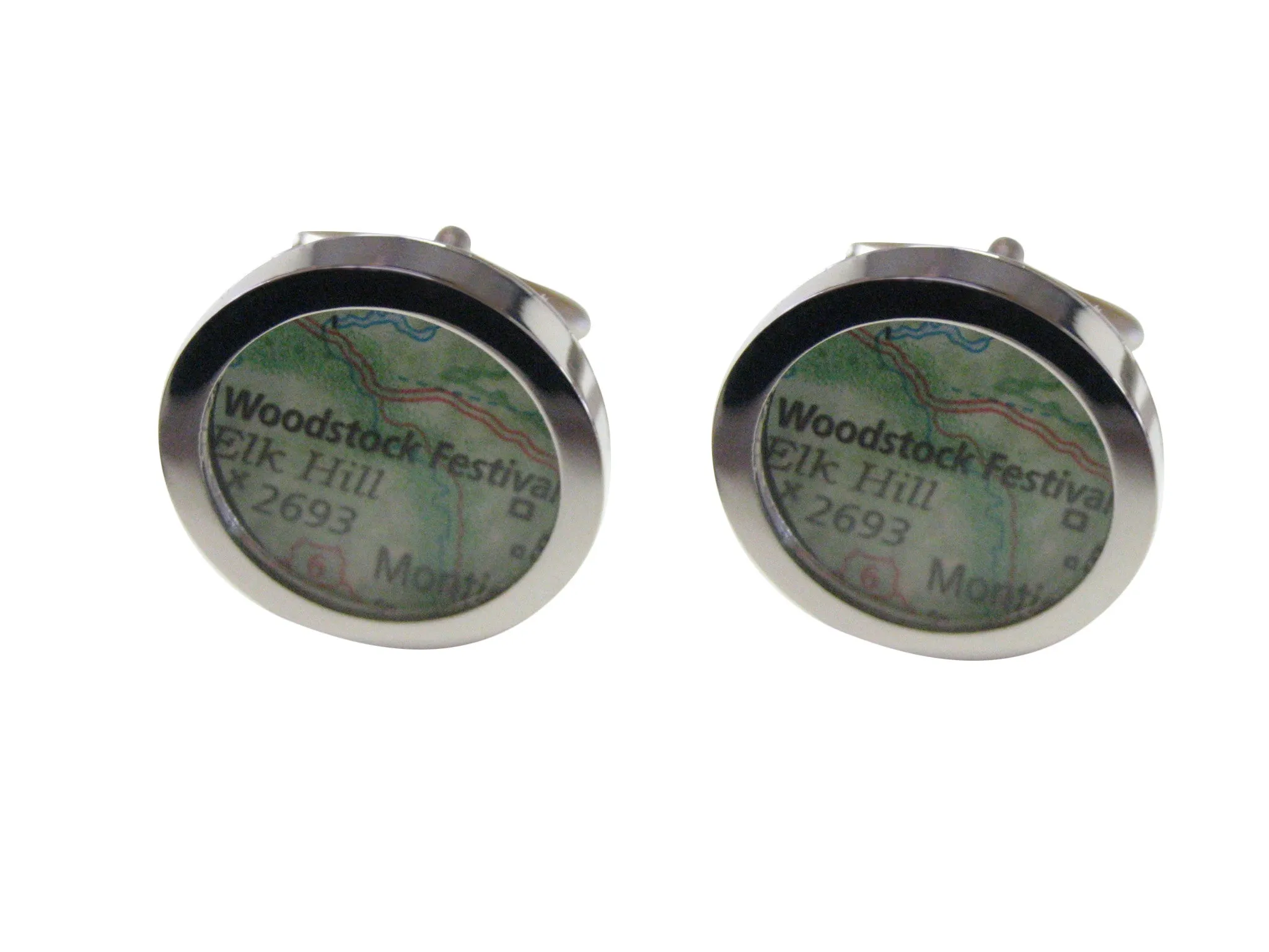Woodstock Festival Map Cufflinks