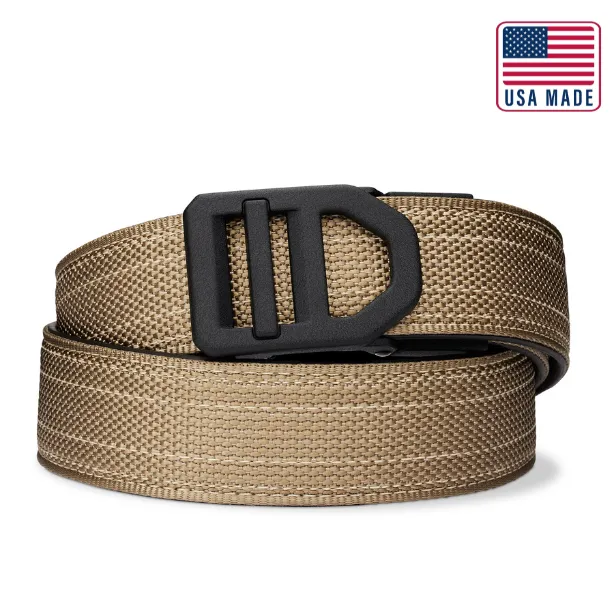 X SERIES BUCKLE  | USA MADE TAN 499 TACTICAL NYLON GUN BELT 1.5"