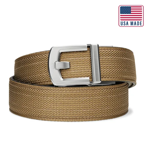 X SERIES BUCKLE  | USA MADE TAN 499 TACTICAL NYLON GUN BELT 1.5"