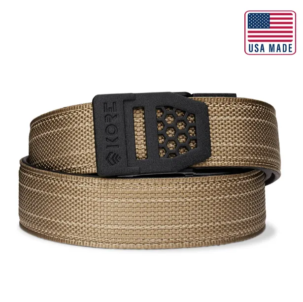 X SERIES BUCKLE  | USA MADE TAN 499 TACTICAL NYLON GUN BELT 1.5"