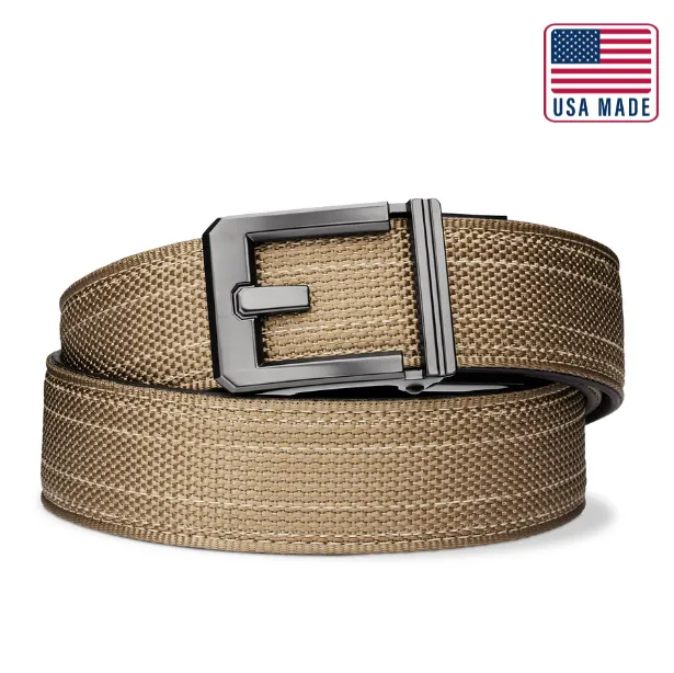 X SERIES BUCKLE  | USA MADE TAN 499 TACTICAL NYLON GUN BELT 1.5"