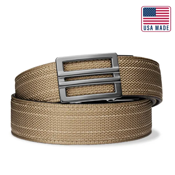X SERIES BUCKLE  | USA MADE TAN 499 TACTICAL NYLON GUN BELT 1.5"