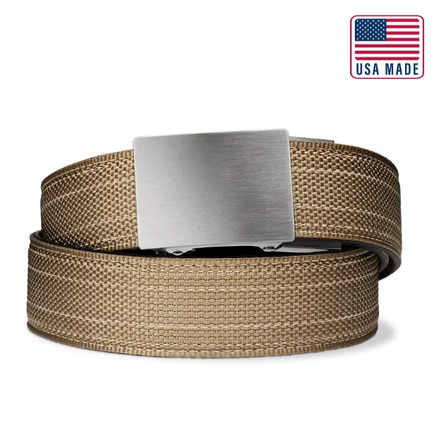 X SERIES BUCKLE  | USA MADE TAN 499 TACTICAL NYLON GUN BELT 1.5"