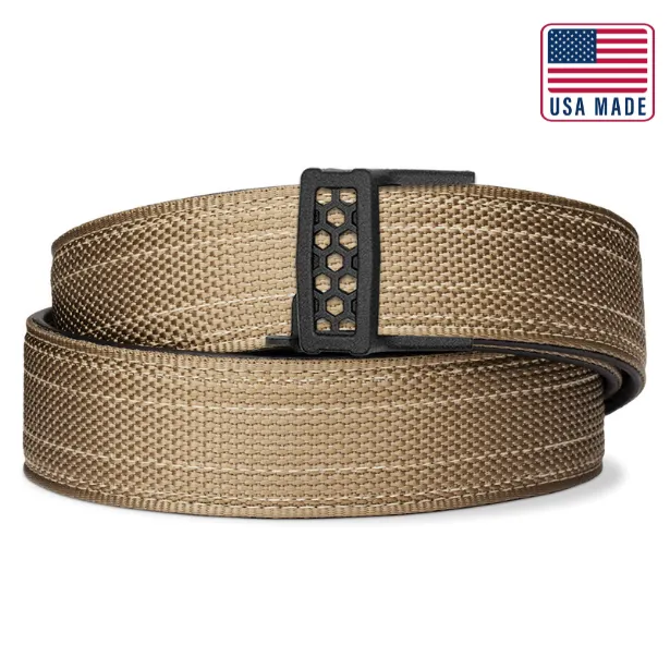 X SERIES BUCKLE  | USA MADE TAN 499 TACTICAL NYLON GUN BELT 1.5"
