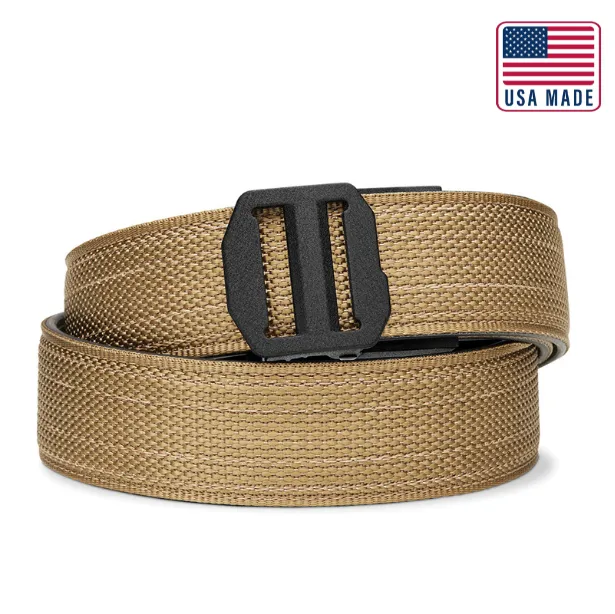 X SERIES BUCKLE  | USA MADE TAN 499 TACTICAL NYLON GUN BELT 1.5"