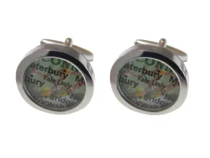 Yale University Map Cufflinks