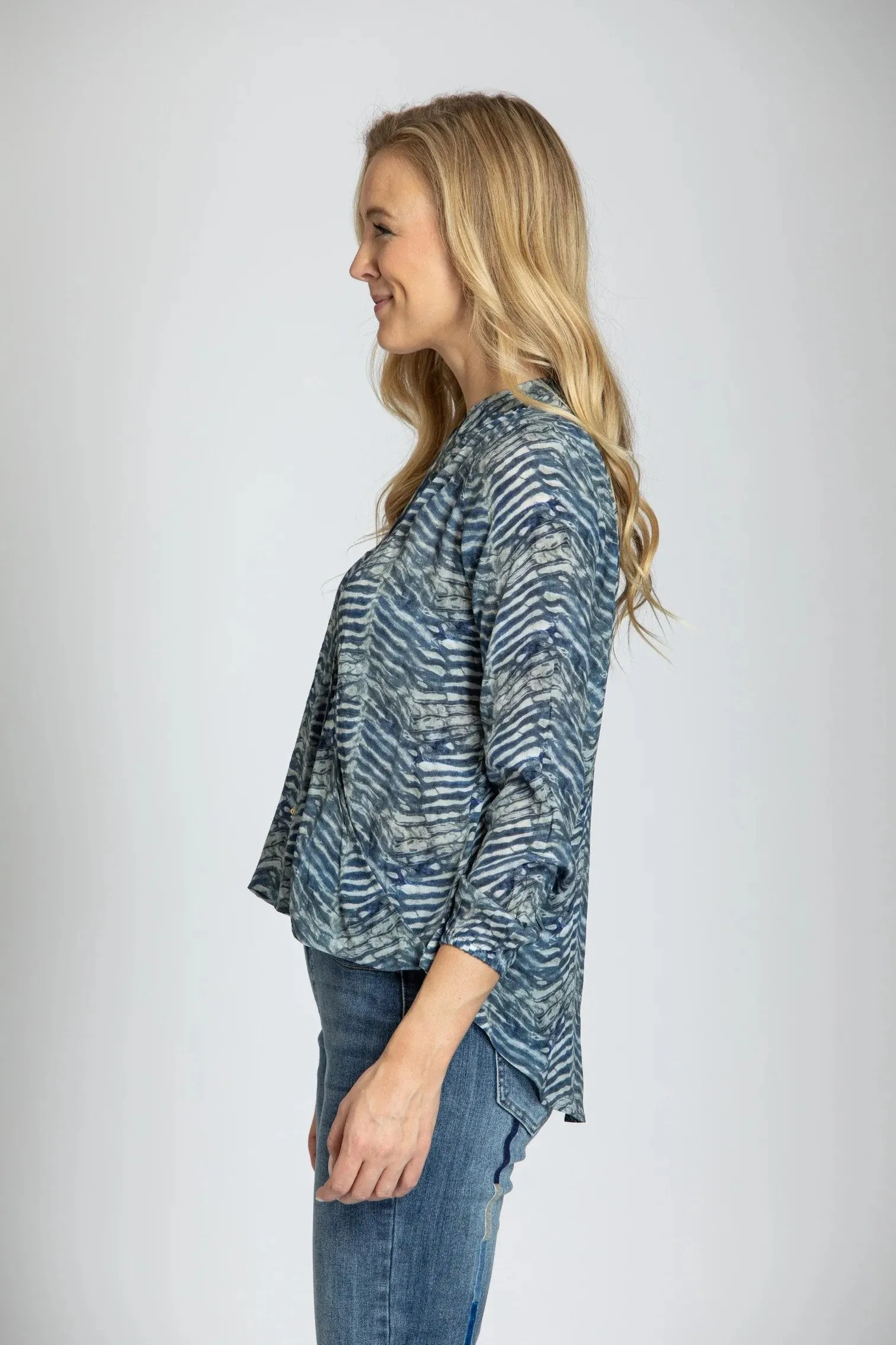 Zebra Inspired Print - Crossover Top With Tassel