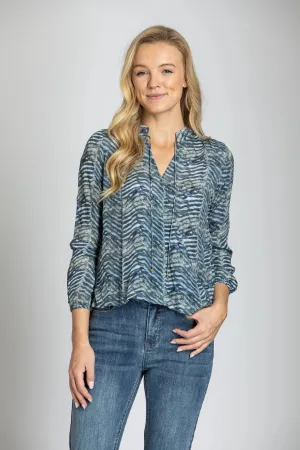 Zebra Inspired Print - Crossover Top With Tassel