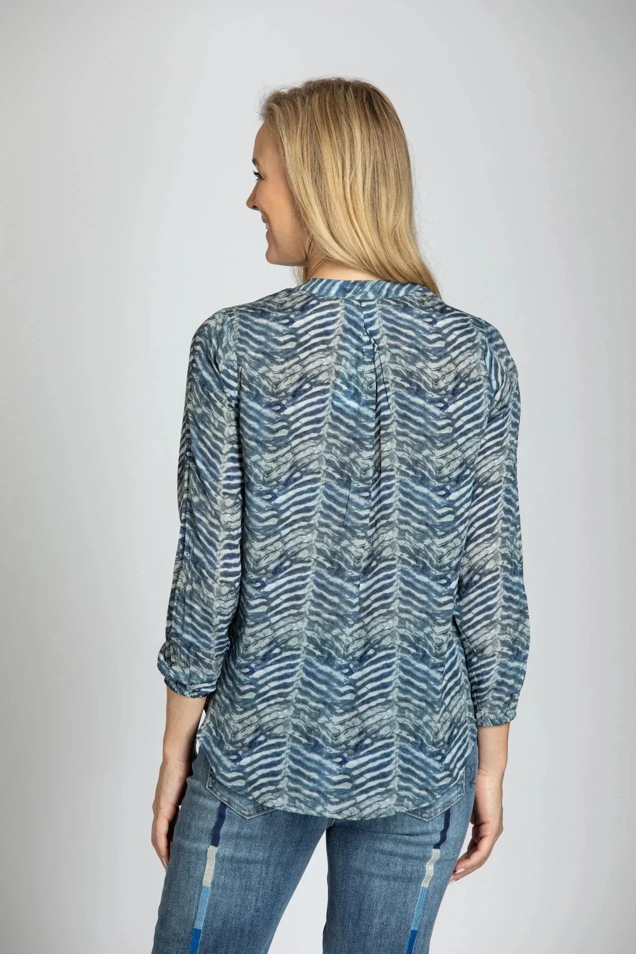 Zebra Inspired Print - Crossover Top With Tassel