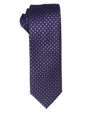Zenio Abstract Slim Tie - Purple