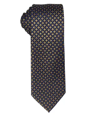 Zenio Abstract Slim Tie - Tan & Taupe