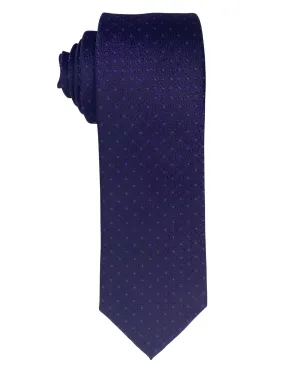 Zenio Geometric Dot Slim Tie - Purple
