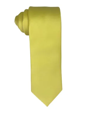 Zenio Solid Slim Tie - Banana Yellow