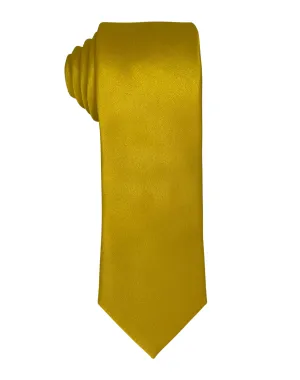 Zenio Solid Slim Tie - Gold