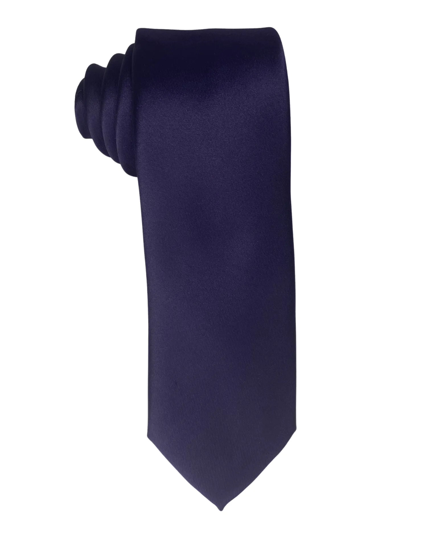 Zenio Solid Slim Tie - Grape