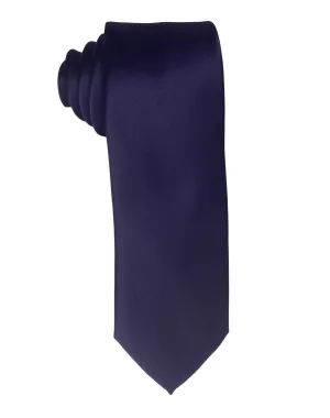 Zenio Solid Slim Tie - Grape