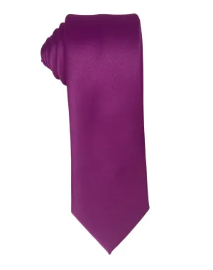Zenio Solid Slim Tie - Magenta