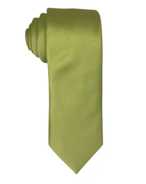 Zenio Solid Slim Tie - Sage Green