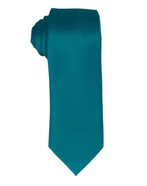 Zenio Solid Slim Tie - Teal