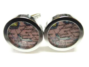 Zurich Map Cufflinks